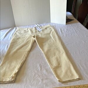 POPSUGAR Women's High Rise Cream Jeans